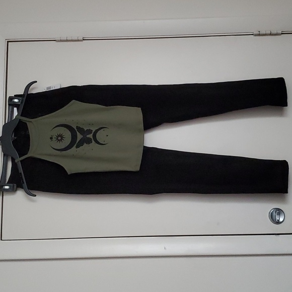 Torrid Celestial Fitted Rib High Neck Cropped Cami Olivine - Picture 14 of 14